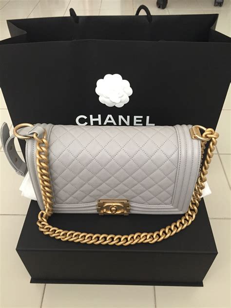 chanel boy gray ghw|coco chanel boys bag.